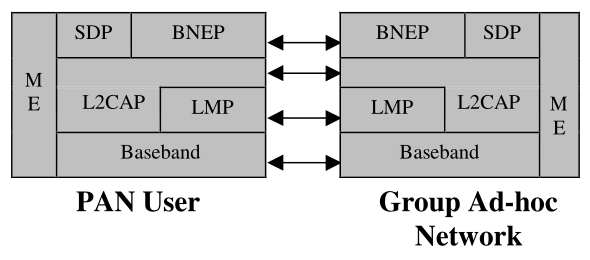 Group Ad-hoc Network Profile Stack for Phase I